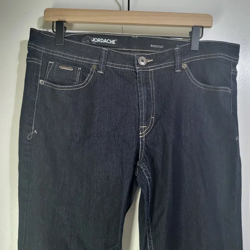 JORDACHE Women's SZ 12 Bootcut Jeans Dark Wash Y2K - Picture 4 of 11